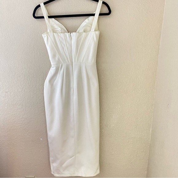 House of CB S D-DD 'Faye' Ivory white Satin Corset Midi Dress size S NWOT - Picture 9 of 14
